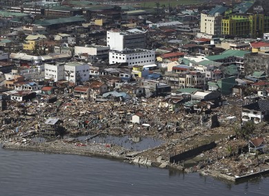 The devastation caused by Typhoon Haiyan, are seen today in Tacloban city.