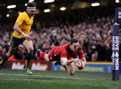North touches down early on for Wales.