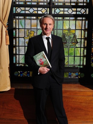 Dan Brown promoting his novel Inferno.