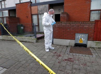 The scene of the stabbing on Monday