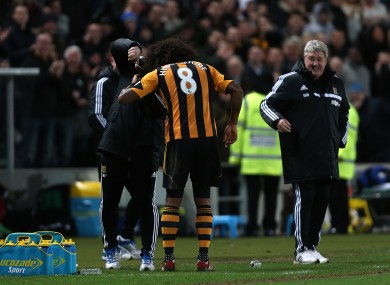 Huddlestone: celebrating with a haircut.