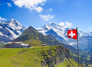 The typical Swiss landscape which inspired the Swiss Psalm anthem.
