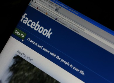 File photo of the Facebook home page.