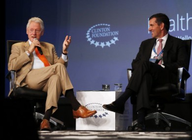 President Bill Clinton speaking yesterday at the Clinton Foundation Health Matters Conference in California.