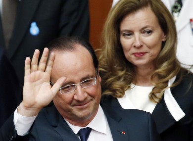 President Francois Hollande pictured alongside Valerie Trierweiler in June