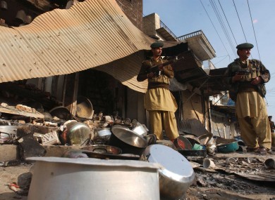 File image of troops patrolling near Hangu in 2006