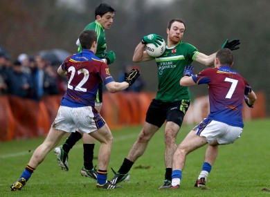 QUB's Ryan Mallon and Craig O'Brien and Luke Mulligan of UL.