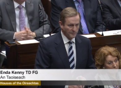 Enda Kenny back in the Dáil this afternoon