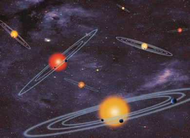 Artist conception of multiple-transiting planet systems.