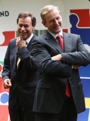 Alan Shatter and Enda Kenny in happier times (File photo)