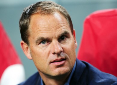 Frank de Boer: has won three consecutive titles in Amsterdam.