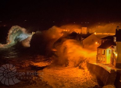 Storms battering the coast off Lahinch last month