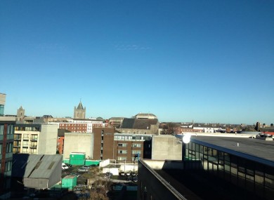 Blue skies...the view from TheJournal.ie HQ this morning.