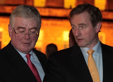 Eamon Gilmore and Enda Kenny
