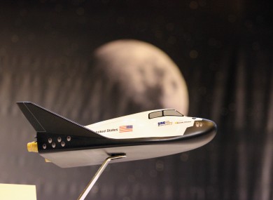 A model of NASA's planned Dream Chaser mini-shuttle. Projects at the hackathon will be a little bit more complex than this.