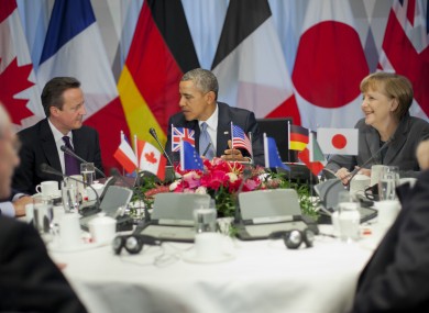 President Barack Obama and other G7 Leaders meeting at the official residence of the Dutch Prime Minister in The Hague, Netherlands today.