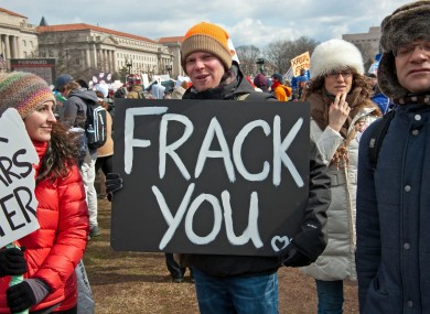 Anti-fracking protestors.