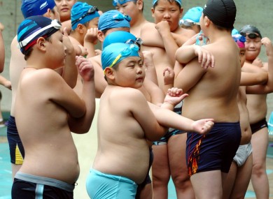 Children at a weight reduction summer camp