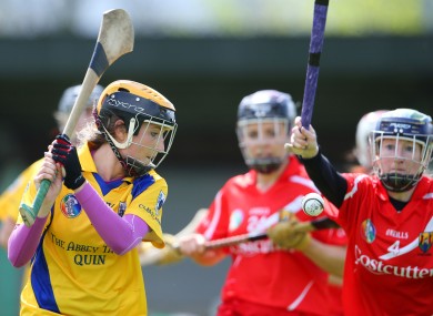 Clare's Ellen Horgan and Cork's Joanne O'Callaghan.
