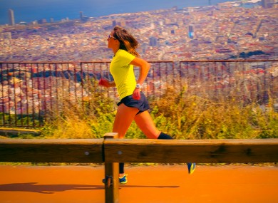 On track: Niamh Ní Chuaig training at home in Barcelona.