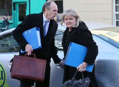 Angela Kerins arrives at Leinster House for questioning.