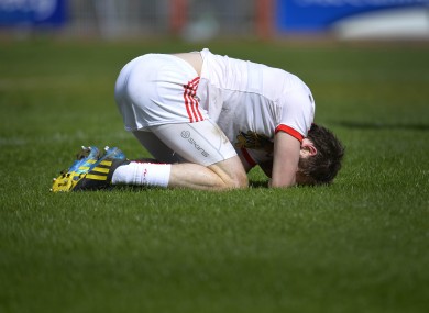 Ronan McNamee down injured.