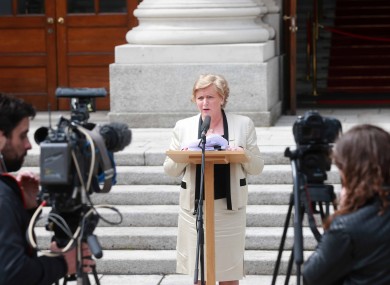 New Justice Minister Frances Fitzgerald speaking last week.
