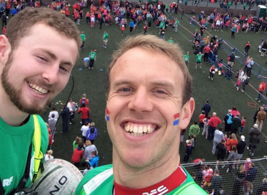 Jack McCaffrey (left) and Stephen Behan were two of the 1,500 people to attend the mass training session.