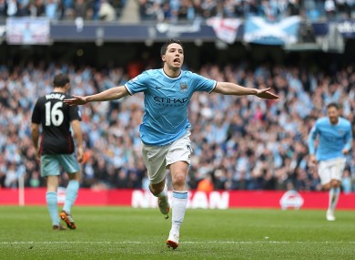Nasri scored in the win over West Ham as Man City clinched the title yesterday.