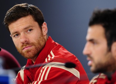 Xabi Alonso has played his final game for Spain.