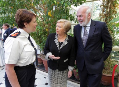 Acting Garda Commissioner Noirin O'Sullivan, Justice Minister Frances Fitzgerald TD and event chair Tom Arnold at the Consultation Seminar on Justice Reform today.