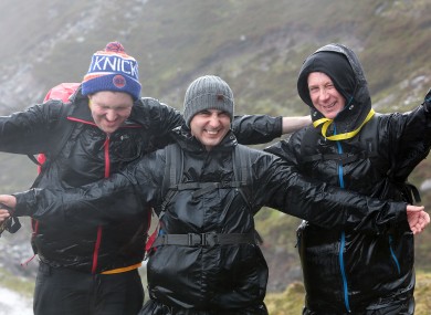 Three of the climbers today in Wicklow.