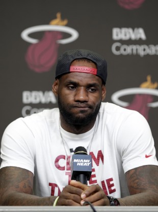 LeBron won NBA rings with the Heat in 2012 and 2013.