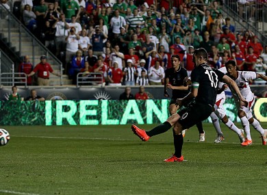 Keanes sees his spot-kick saved.
