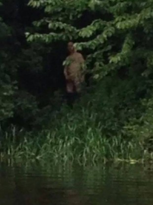 This image of a naked man was taken at the National War Memorial Gardens on Monday evening.