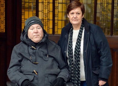 File photo of Paul Lamb and Jaskie Nicklinson whose late husband suffered locked-in syndrome.