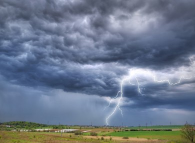 This is NOT what it looks like outside but it is a thunderstorm.