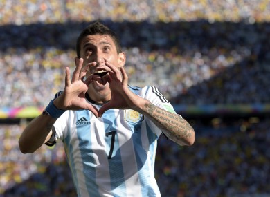 Di Maria celebrates his dramatic winner.