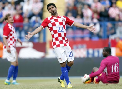 Eduardo: A frustrated figure. Seen here in a pre-world Cup friendly against Mali.