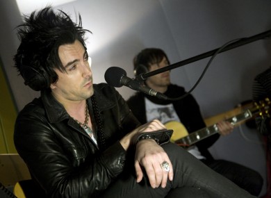 Lostprophets performs live on XFM, at the Global Radio studios in central London in 2010.