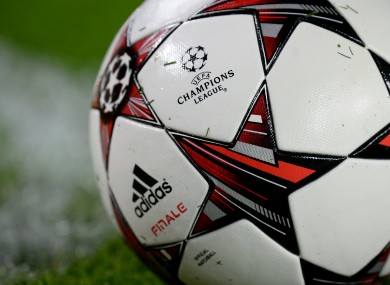 A football, similar in shape and size to the one used in today's match.
