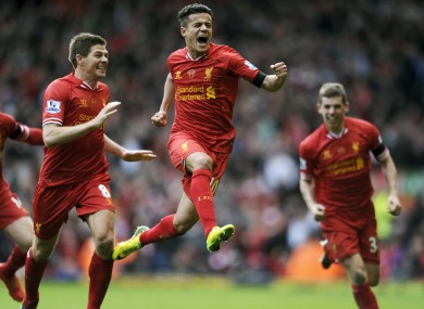 Coutinho: scored five goals for Liverpool last season.