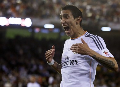 Real Madrid winger Angel Di Maria is out of favour at the Bernabeu since the arrival of James Rodriguez.