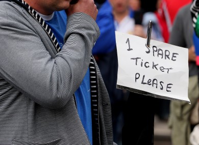 Some fans would take any kind of ticket at this stage.