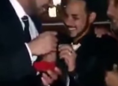 A scene from the video