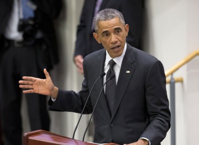 President Barack Obama speaks about the Ebola epidemic.