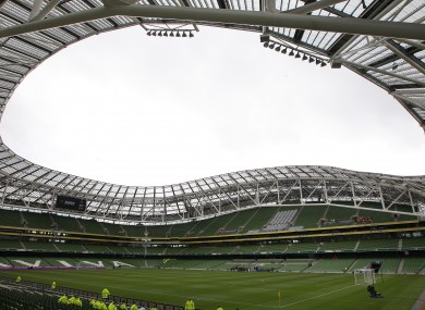The Aviva Stadium would stage Euro 2020 games if Dublin is successful.