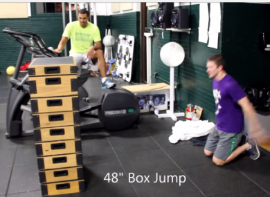 Box jumps require considerable strength to carry out successfully.