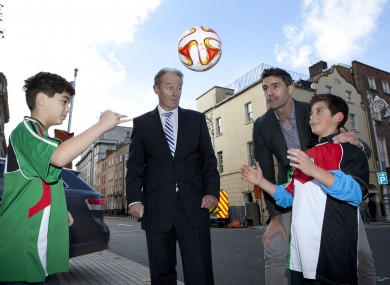 Brian Kerr helped launch the Gaza Kids to Ireland initiative with former rugby international Trevor Hogan this week.