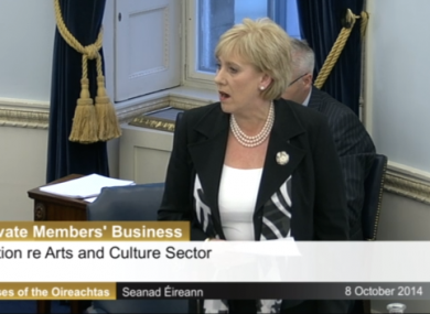 Heather Humphreys in the Seanad this evening